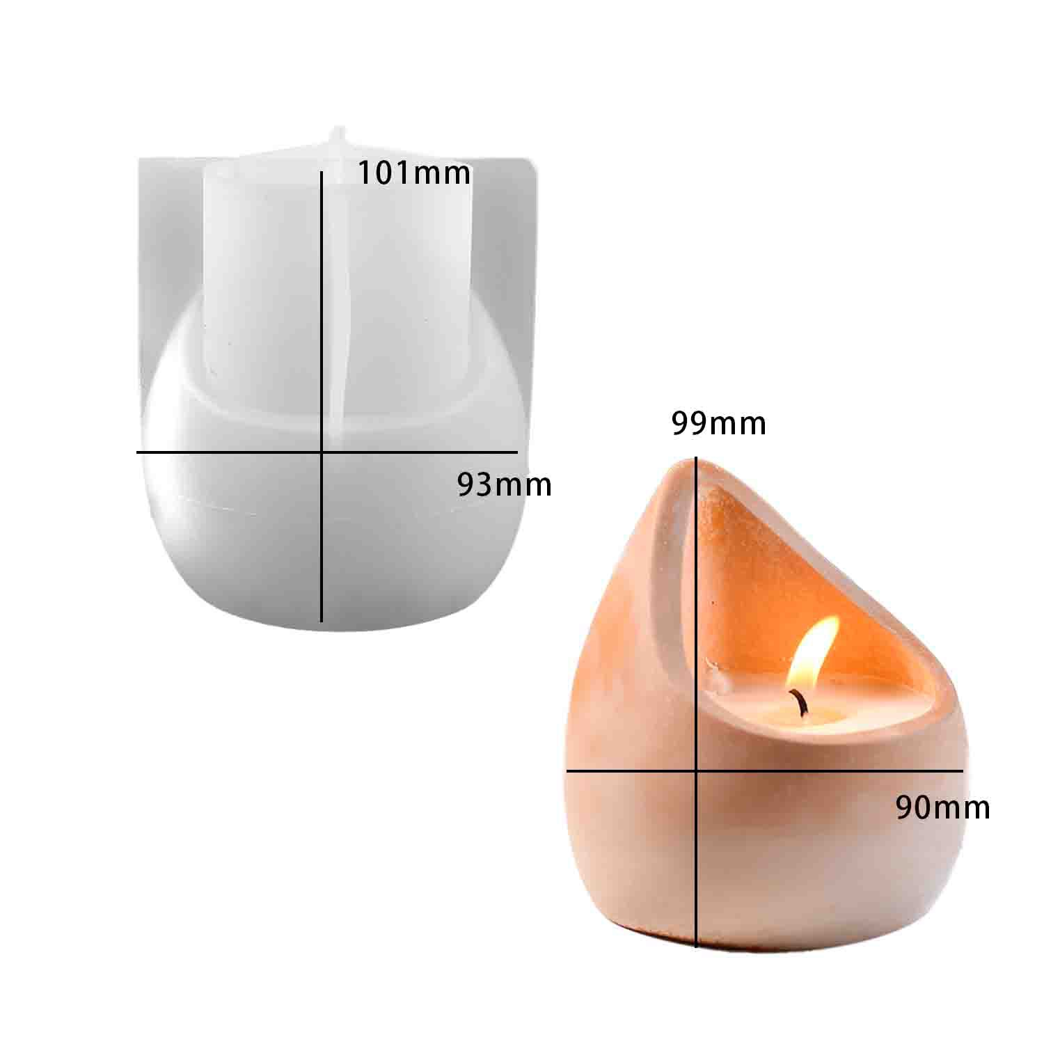 Candle Containers - Molde de silicona DIY para resina