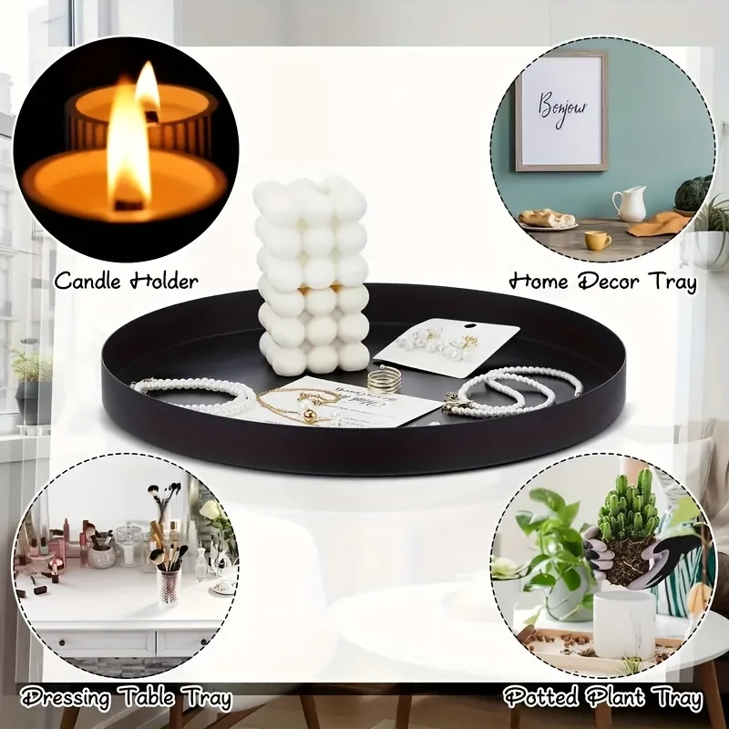 Bandeja circular ABS negra mod - Silk Candle reseña y precio