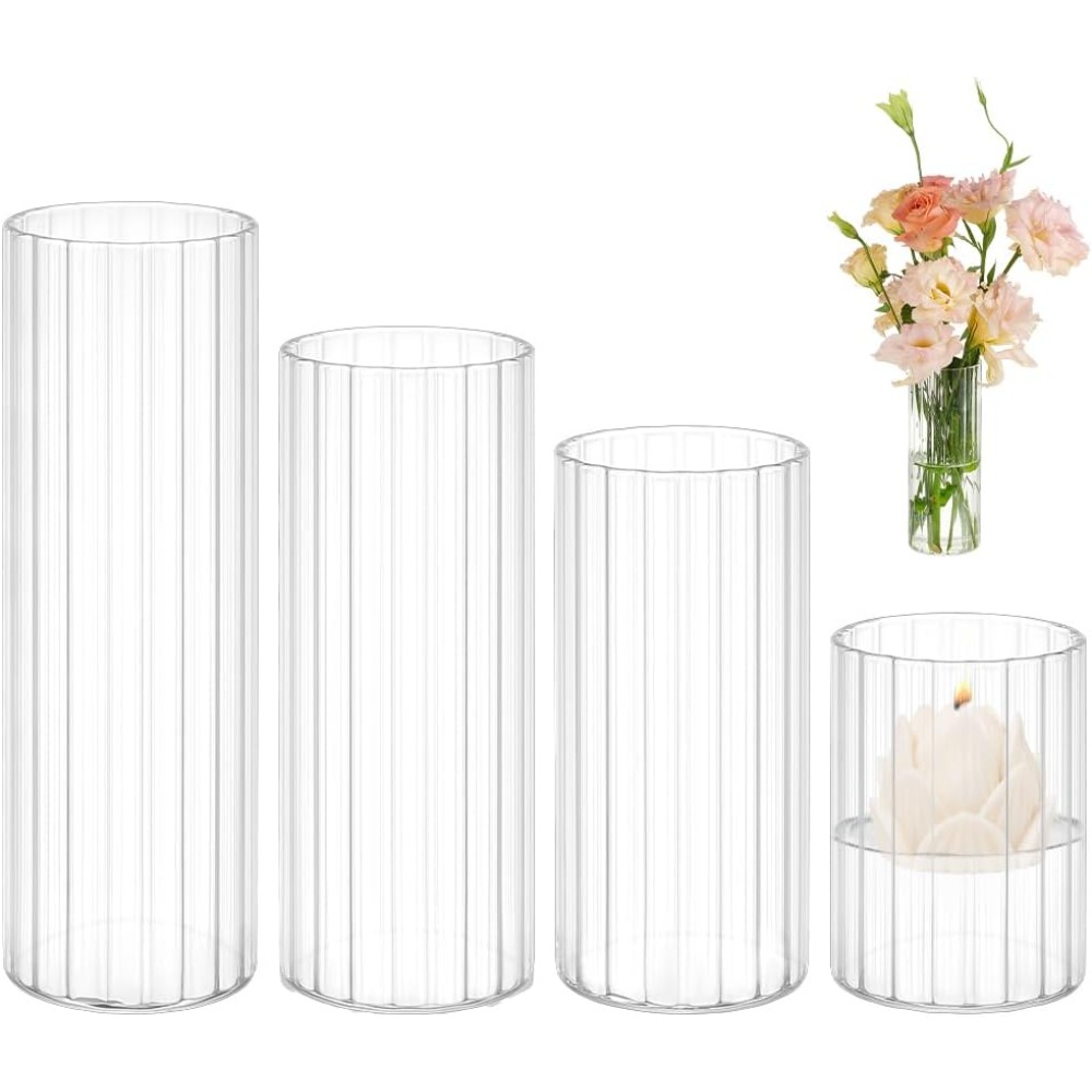 Jarrones cilíndricos de vidrio - Candle Containers reseña y precio