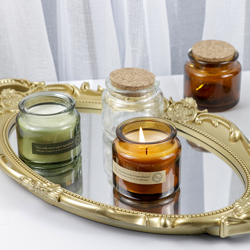 Vaso de vidrio retro marrón re - Candle Containers reseña y precio