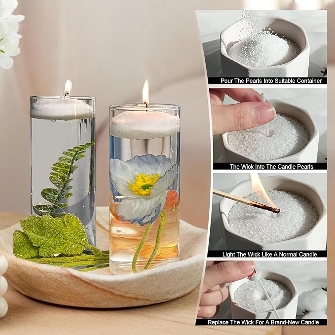 Vela de cera con perlas de col - Candle Wick reseña y precio