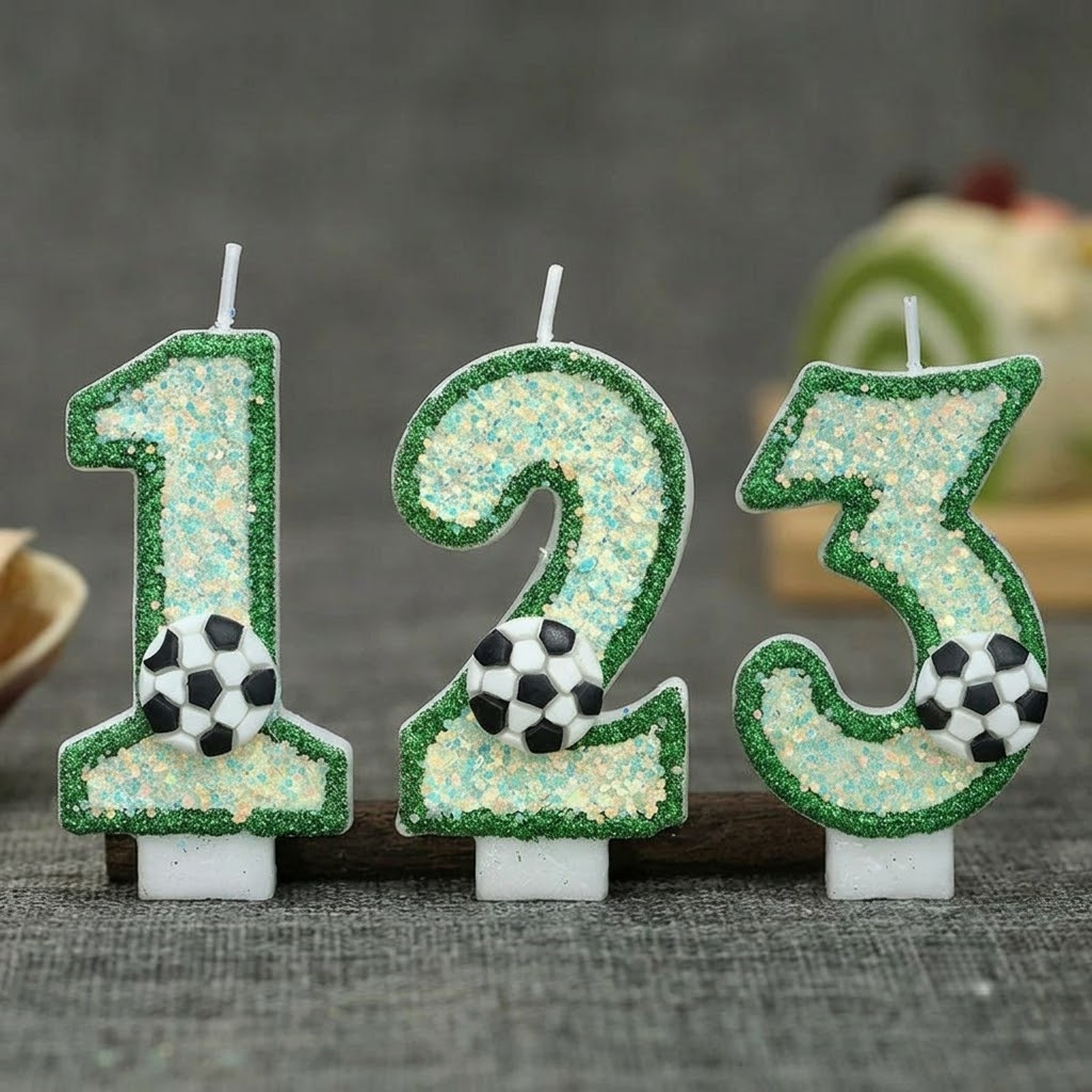 Velas con Números de Fútbol 3D - Paraffin Wax reseña y precio