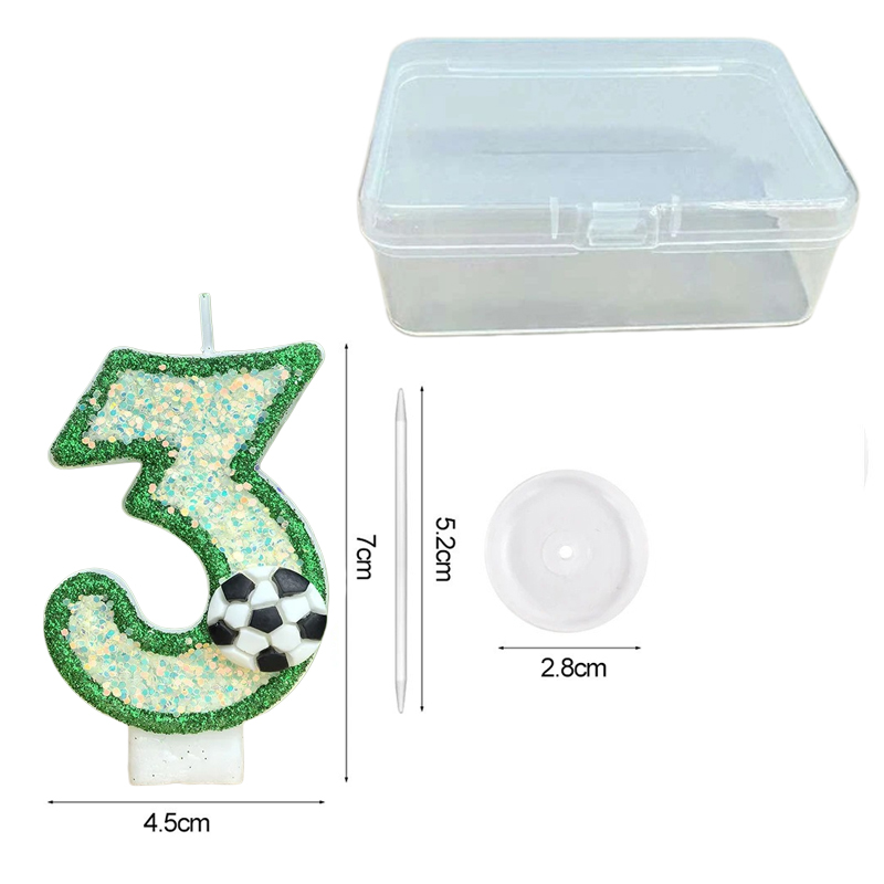 Velas con Números de Fútbol 3D - Paraffin Wax reseña y precio