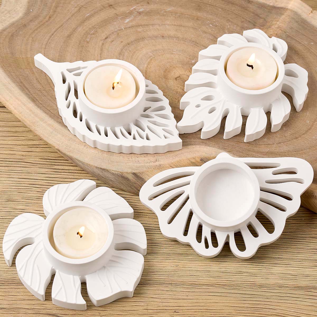 Candelabro de hojas, molde de  - Candle Lighter reseña y precio