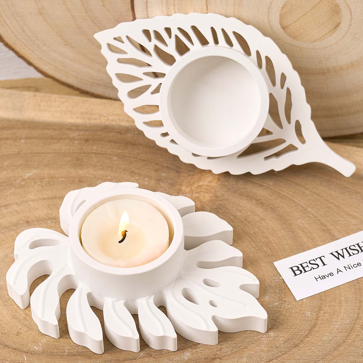 Candelabro de hojas, molde de  - Candle Lighter reseña y precio